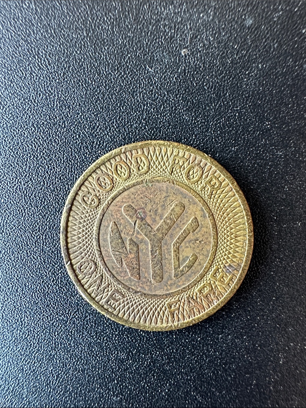 Vintage 1953 NYC Transit Authority Subway Token “Good for One Fare” - Jumbo Y